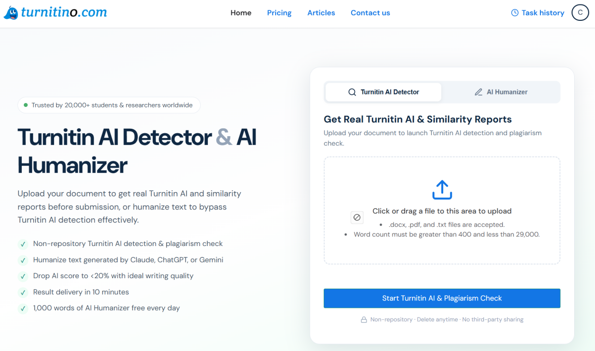 Turnitin AI detector